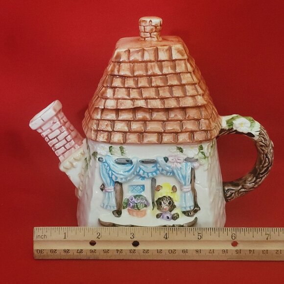 Vintage Heritage Mint Tiled Cottage Decorative Tea Pot 1991 - Picture 8 of 12